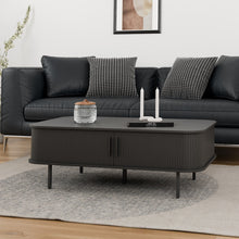 טען את התמונה לגלריה , שולחן סלון מהודר בצבע שחור
