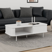 טען את התמונה לגלריה , שולחן סלון מהודר בצבע לבן
