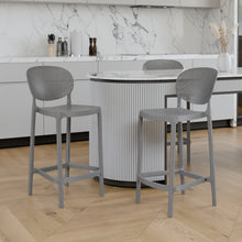טען את התמונה לגלריה , כיסא בר בעיצוב מודרני בצבעים לבחירה אפור

