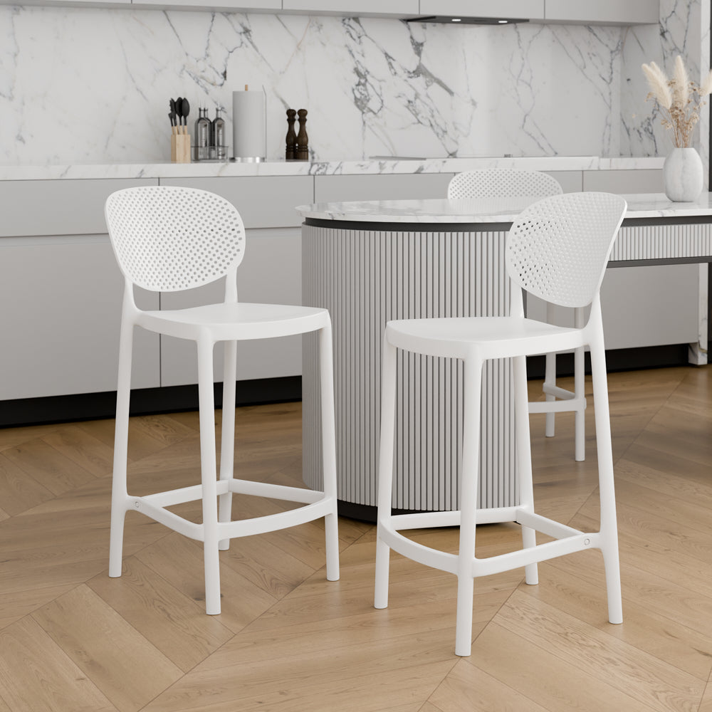 כיסא בר בעיצוב מודרני  לבן