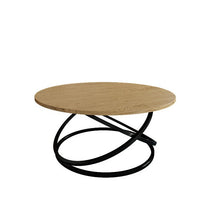 טען את התמונה לגלריה , שולחן סלון מודרני עגול ומעוצב עם רגלי מתכת יחודיות מעוגלות
